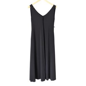 XD Xenia Design Black Maxi Dress Size Small - V-Neck Long Minimalist Lagenlook